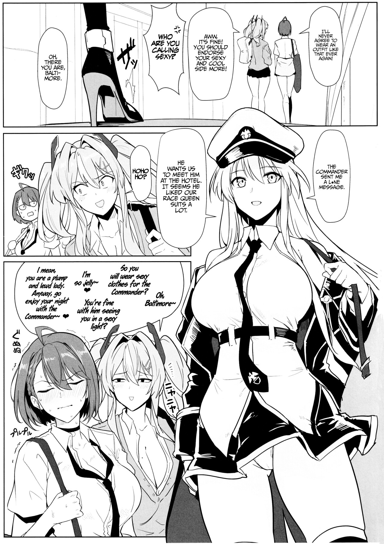 Hentai Manga Comic-A Book about Race Queens Enterprise and Baltimore being Lewd-Read-3